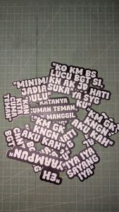STIKER PACK  KAN KITA CUMA TEMAN ISI 11 PCS