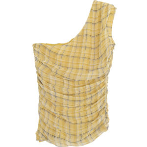 Beautify Back Sleeveless Top Yellow Check