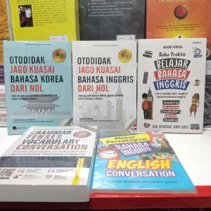 Paket 5 buku belajar bahasa Inggris dan korea. otodidak jago kuasai bahasa Korea dari nol otodidak jago kuasai bahasa Inggris dari nol praktis belajar bahasa Inggris grammar dan pintar percakapan Bahasa Inggris.