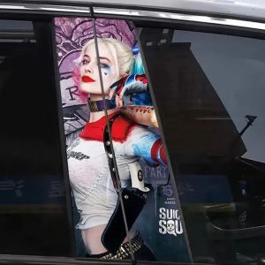 Creative Car Door Decorative Stickers B Column Protection Film Black Myth Monkey King Personality Kinx Joker Car Accessories