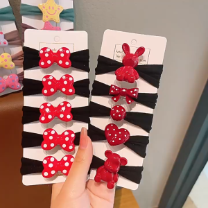 COD 5PCS / SET IKAT RAMBUT ANAK KOREA KARAKTER LUCU ELASTIS / KUNCIRAN RAMBUT ANAK FASHION KOREA