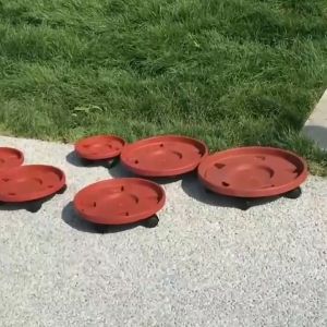 Johor Seller |Universal Pots Bottom Tray Moveable Wheels Heavy Duty Plastis Round Garden Plants Flower