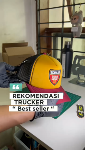 RCKLS. Topi Jaring Pria Distro Original Trucker Twenty Yellow Bordir