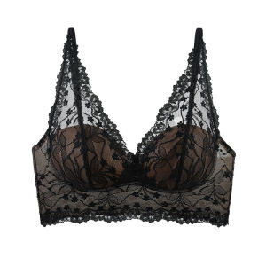 MiiOW | French Style Lace Bralette Womens Innerwear Small Chest Gathered Pure Desire Can Be Worn Outside Adjustable Strap Vest Style Bra