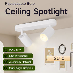 GU10 Ceiling Spotlights Replaceable Bulb Track Light 110V 220V Modern LED Downlights for Bedroom Kitchen Living Room Lighting
