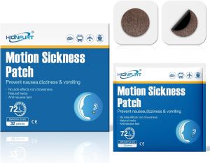 Motion Sickness Patches – Sea Sickness Patches for Cruise Car Airplane and Other Travel – Non-Drowsy Lasts 72 Hours