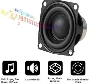 Loa Âm Thanh Nổi Toàn Dải Nhỏ 2 Inch 8 Ohm 10W Tự Chế Dành Cho Arduino Và Các Dự Án Tự Chế