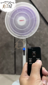 Kipas Angin Remot Turbo Timer 12 Inch 2in1 Berdiri Duduk 8 Baling