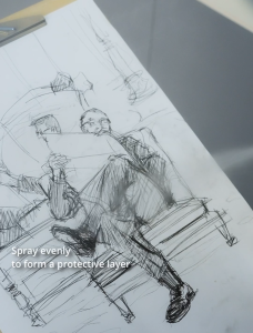 Kuelox Fixative Spray 300ml for Artists & Drawings – Acid-Free Non-Yellowing Art Protection for Sketching Charcoal Pastel & Pencil – Preserves Colors Prevents Smudging Long-Lasting – 300ml