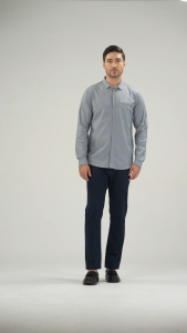 MOC Kemeja Lengan Panjang Pria NIXAN - Grey