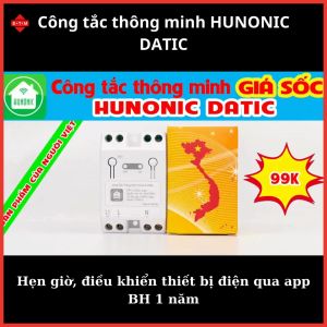 Công tắc thông minh Hunonic Datic Basic - 1 kênh 500W - Hẹn Giờ Nhiều Chế Độ - BH 1 Năm