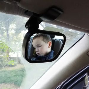 Mini Rear Infant Car Seat Adjustable Rear Convex Mirror Child Monitor In-Car 2-in-1