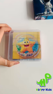 Đồ chơi hộp xếp hình nam châm 6 mặt nhiều chủ đề cho bé