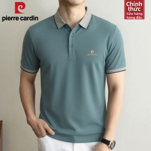 Pierre Cardin | Áo Sơ Mi Nam Tay Ngắn Mùa Hè Cotton Lụa Băng