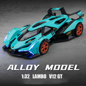 1:32 Simulation LAMBO V12 GT Alloy Sport Cars Toy Diecasts Vehicles Metal Model Car Decoration For Man And Kids Gift Boy Toy