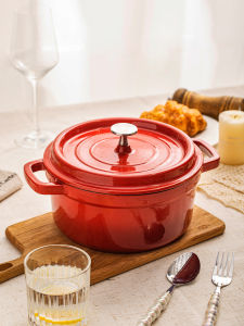 YICHEN | Home Use Gift Cast Iron Pot Frying Pot Stew Pot Clay Pot Steamer Pot