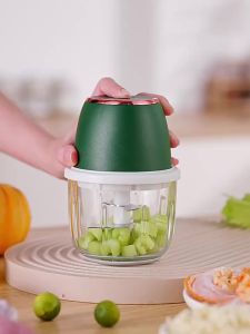 Electric garlic masher Penumbuk bawang putih elektrik Wireless blender Glass Cup Garlic Chopper