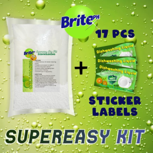 BritePH Dishwashing Negosyo Kit Supereasy w/ Sticker Labels