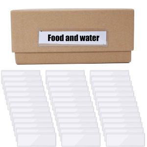 12/32pcs tự Kệ dính tag miếng gắn nhãn rõ ràng thẻ chỉ mục túi cho lưu trữ Thùng kệ sách