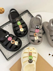 Childrens Sandals Roman Beach Shoes Boys Summer Anti-slip Soft Bottom Cartoon Clog Shoes Outdoor Casual EVA Flat Heel