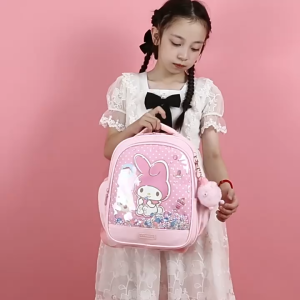 (SG Seller) Sanrio Kuromi Melody School Bag Kids Girls Kindergarten Backpack Waterproof Lightweight Student Schoolbag