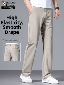 TUCANO | Cool Lightweight Stretch Business Casual Trousers Straight Pants