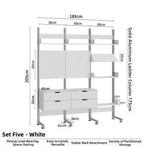 ALEDAN | Drill-free Modern Minimalist Storage Rack Stainless Steel