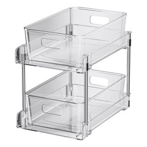 youqin | Transparent Pull-out Organizer Storage Rack For Bathroom Vanity