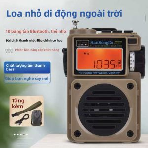 Đài Phát Thanh Cầm Tay Năng Lượng Mặt Trời Đa Năng Ngoài Trời Thiết Bị Sinh Tồn Khẩn Cấp Đèn Pin Phát Điện Bằng Tay