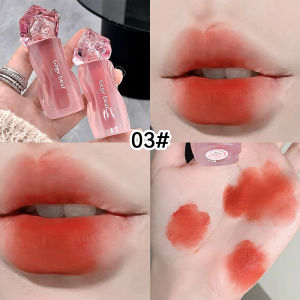 Gege Bear Velvety Cream Lip Mousse - เนื้อนุ่มนวลและนุ่มนวลพร้อมสูตรบํารุง เม็ดสีสูงด้วย Wea ติดทนนาน
