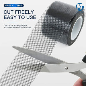 Black Screen Window Sticker For Screen Repair Kit 16.5FT Strong Adhesive & Waterproof Tape Door Curtain Mosquito Net Mesh Patch