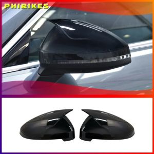 Glossy Black Side Rear View Rearview Mirror Replace Cap Cover For Audi A4 S4 RS4 B9 2016 -2020 A5 S5 RS5 8W6 Car Styling