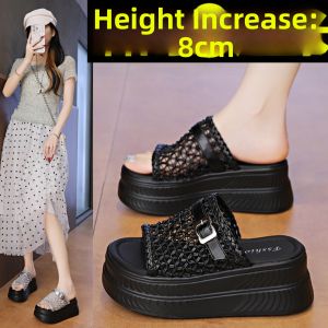 DINGMUYI | Dép Thời Trang Đế Dày Tăng Chiều Cao Thiết Kế Rỗng