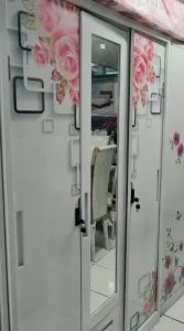 Lemari Pakaian Besi 3 Pintu Sliding VECTOR 3P + Cermin Laci