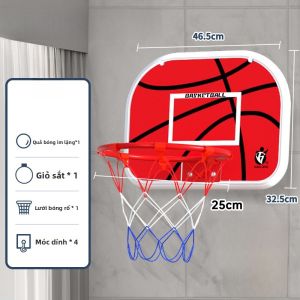Khung Bóng Rổ Treo Tường Không Cần Khoan Không Gây Tiếng Ồn Dùng Trong Nhà Và Ngoài Trời Khung Bóng Rổ Cho Trẻ Em Khung Ném Bóng Rổ