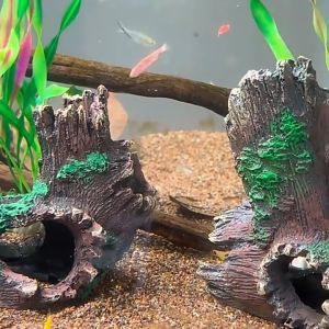 บ้านปลา เปลือกไม้เรซิ่นสำหรับแต่งตู้ปลา บ่อปลา ไม้แต่งตู้ปลา ทรงสวย ตู้ปลา ตู้ปลากัด แต่ง ตู้ปลา