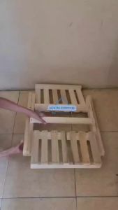 (COD) Rak Kayu Lipat 2 Susun Minimalis / Rak Mahasiswa – Serbaguna untuk Bumbu Buku Sepatu dan Dekorasi