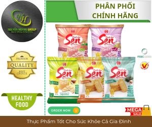 COMBO 5 GÓI - Bánh Gạo SEN Bích Chi 5 LOẠI  Gói 101g ( 1 Gói Gạo Lứt + 1 Gói Khoai Làng Tím + 1 Gói Phô Mai + 1 Gói Rong Biển + 1 Gói Ngọt Dịu 101g)