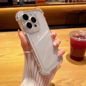 Acrylic Shockproof Phone Case For iPhone 15 XR 11 16 Pro Max | iPhone 14 7 8 Plus 13 12 Pro Max X XS Max SE 2020 2022 Clear Thickened Corner Anti-fall Hard With Full Cover Lens Camera Protection