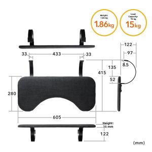 Sanwa Supply | Ergonomic Foldable Extension Tray