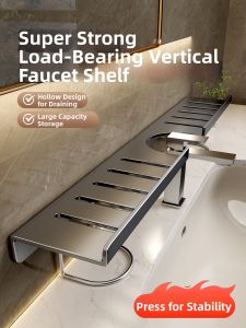 YISEN | Wall-Free Bathroom Organizer Rack Water Tap Storage Shelf