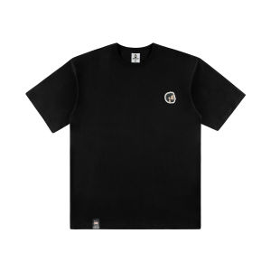 Mmlab Mrmai Logo Embroidery Heavyweight Brushed round Neck Short Sleeve Tshirt in Black Youth Fashion Breathable Summer Top