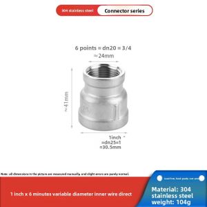 danxilu | Variable Diameter 304 Stainless Steel Threaded Pipe Fitting