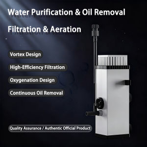Aquarium Surface Oil Skimmer Filter Mini Mute Auto Oil Film Processor Remove Tool for Fish Tank Water Filtration
