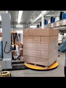 Stretch Film Pallet Wrapping Fully Automation Machine  Heavy Duty Warranty & Installation Technician Provided Increase Manpower Efficiency & Saving Cost