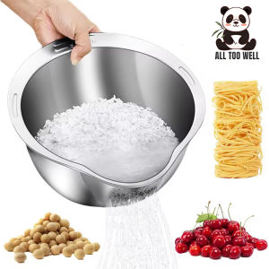 Rice Washer Strainer Bowl Stainless Steel 304 Rice Washing Bowl Rice Sieve Colander Fruit And Vegetable Strainer Kitchen Tools