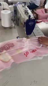Dustproof Cover for Dresser or Table White Pink
