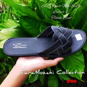 Sandal Papirut Wanita Teplek Slop Slide Flat Nonslip Anti Licin
