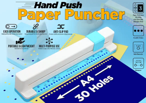 PrinTEE - Manual 30-Hole Paper Puncher Binding Tool (5 Sheets Max)
