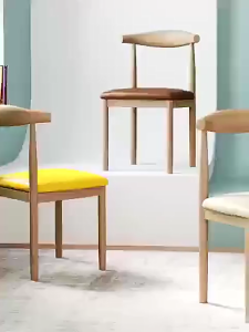 Dining Chair  Accent Chair Cafe Chair Modern High-Back Office Chair Nordic Backrest Horn Chair